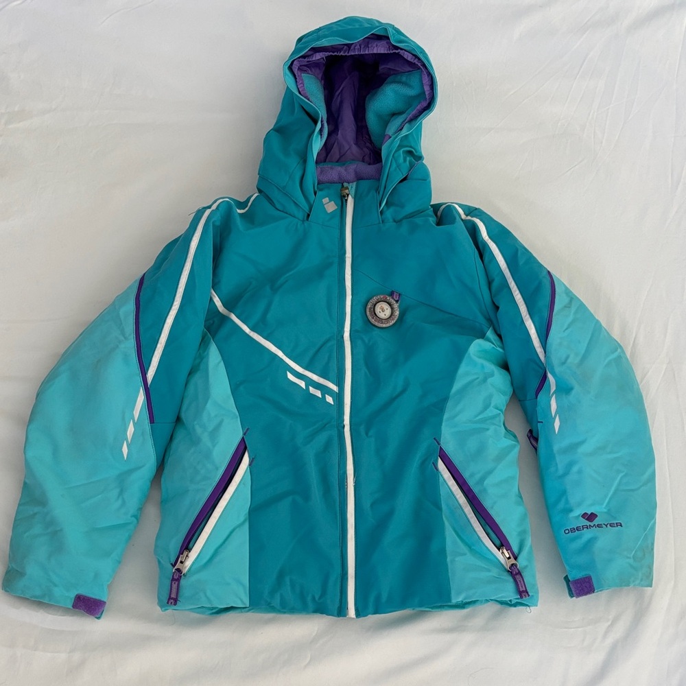 Obermeyer Teal and Purple Kids Jacket